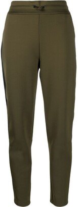 High-Waisted Drawstring-Waistband Trousers