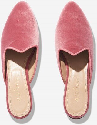 The Sleep Code Celeste Velvet Slipper In Pink