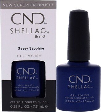 Shellac Nail Color - Sassy Sapphire by for Women - 0.25 oz Nail Polish