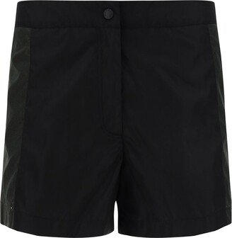 Perforated Detailed Panelled Shorts