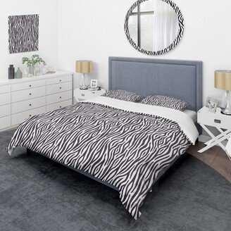 Designart 'Zebra Skin II' Modern Duvet Cover Set