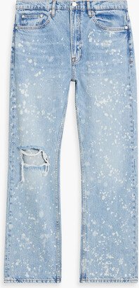 Boxy bleached distressed denim jeans