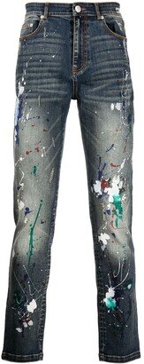 Artist hand-painted jeans