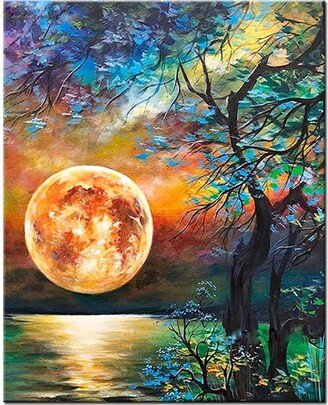 Square/Round 5D Diy Diamond Embroidery Abstract Moon Tree Scenery Painting Mosaic Rhinestone Decor Puzzle Art