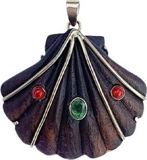 CCWW by Christina Puchi Wooden Shell Pendant