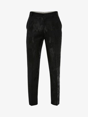 Men's Graffiti Jacquard Trousers In Black