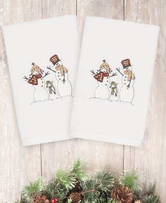 Linum Home Christmas Snow Family 100% Turkish Cotton 2-Pc. Hand Towel Set