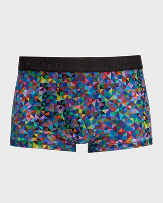 Men's Sergio Geometric-Print Trunks