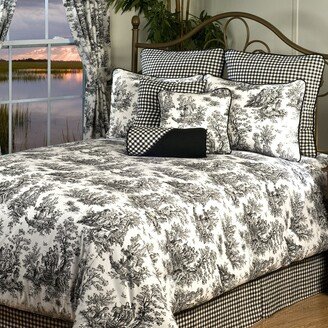 Victor Mill Plymouth Toile black and white Queen 9-piece Luxury Bedding Set