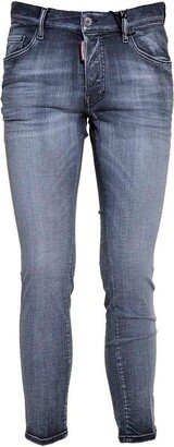 Low-Rise Cropped Skinny-Cut Jeans