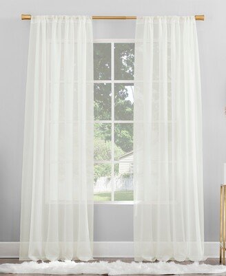 No. 918 Mallory Voile Sheer Rod Pocket Curtain Panel, 108