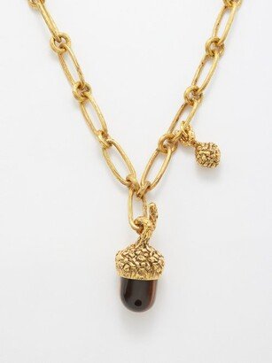Ophelia Tiger's Eye Gold-plated Necklace
