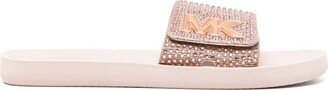 Logo-Embossed Crystal-Embellished Sandals