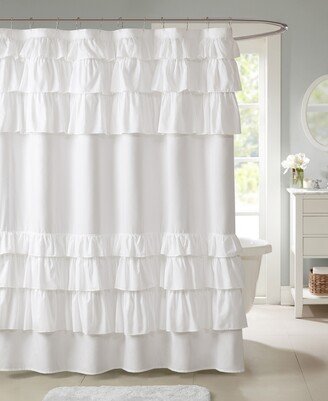 Grace Ruffled Shower Curtain, 72 x 72