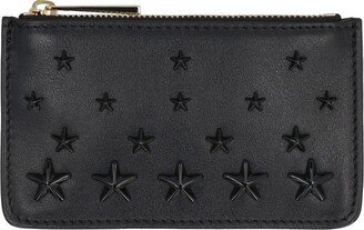 Nancy Star-Stud Zipped Cardholder