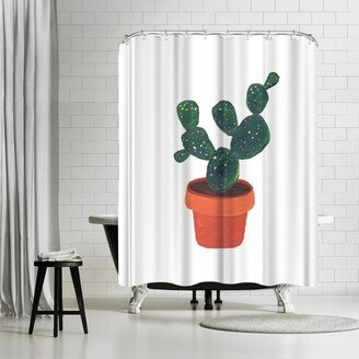 71 x 74 Shower Curtain, Gouache Cactus A by Samantha Ranlet