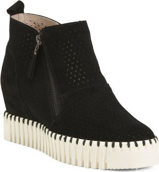 High Top Suede Zipped Sneakers for Women