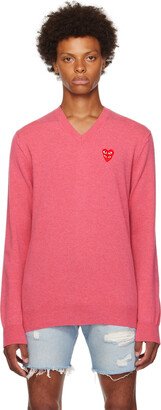 Pink Double Heart Sweater