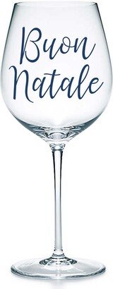 Buon Natale - Vinyl Sticker Decal Label For Wine, Beer Glasses, Bottles, Carafe. Tableware, Glasseware, Mugs, Christmas Gift Merry