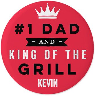 Pins: Number One Dad Pins, Large Circle, Red