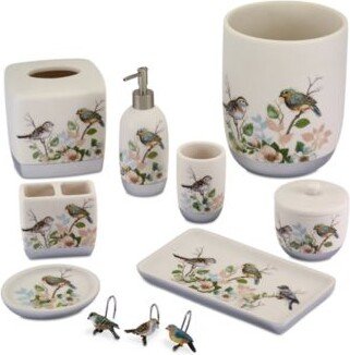 Love Nest Bird Motif Resin Bath Accessories