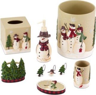 Snowman Gathering Holiday Resin Bath Accessories