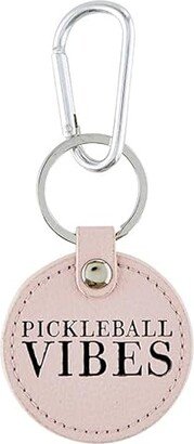 Pickleball Gifts Keyring Faux Leather Key Tag Keychain