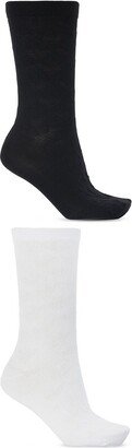 Jacquard Trefoil Crew Socks 2-Pack Socks