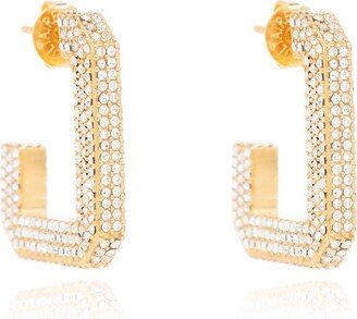 Cecilia Embellished Hoop Earrings