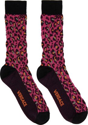 Pink Leopard Socks