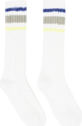 White Striped Socks