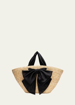 Straw Bow Tote Bag-AA