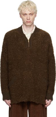 Cordera Brown Half-Zip Sweater