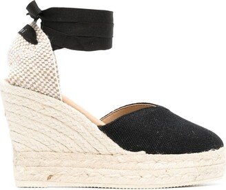 108mm Ankle-Strap Wedge Espadrilles