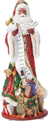 Holiday Home African Santa Musical Figurine, 10.75-in