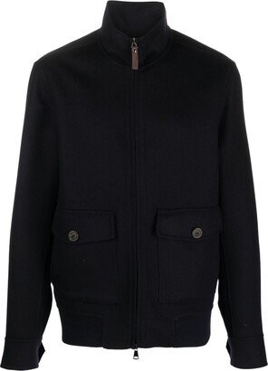 Zip-Up Wool-Cashmere Jacket