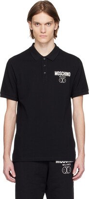 Black Printed Polo