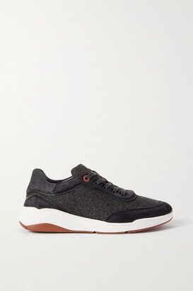 Play Cashmere And Suede Sneakers - Gray