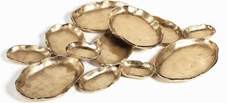 12-Tier Cluster Oval Serving Bowl, Gold