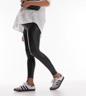 Topshop Maternity faux leather legging in black