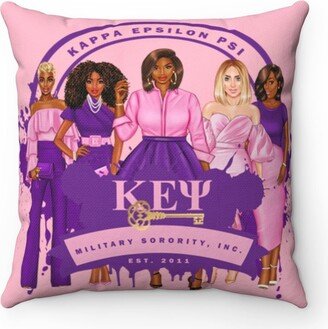 Kappa Epsilon Psi | Keψ Swag Pink Square Throw Pillow