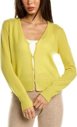 V-Neck Cropped Cashmere Cardigan-AA