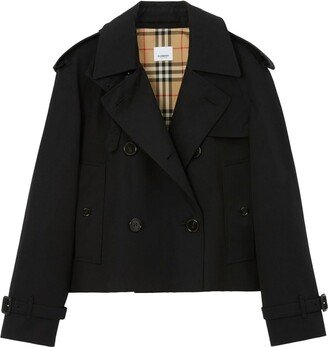 Double-Breasted Cropped Trench Coat