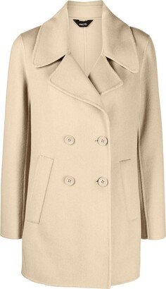 Paltò Notched-Lapel Double-Breasted Coat