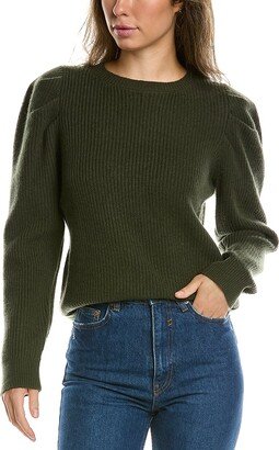 Puff Sleeve Wool & Cashmere-Blend Sweater-AA