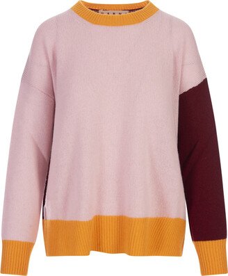 Colour Block Quartz Cashmere Sweater-AA