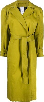 Long-Sleeve Belted Trench Coat