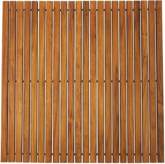 Nordic Style Oiled Teak String Mat With Rubber Footing 30″ X