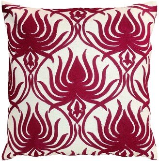 Mod Lifestyles Spice Collection Flame Crewel Embroidery Pillow, 20 X 20