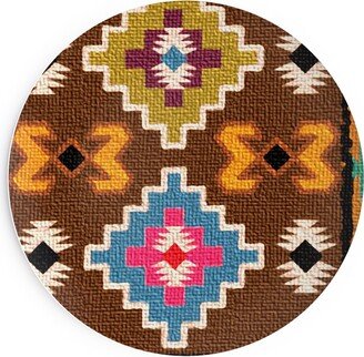 Salad Plates: Kilim - Brown Salad Plate, Multicolor